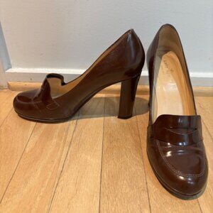 Kate Spade Brown Leather Penny Loafers Excellent Condition!